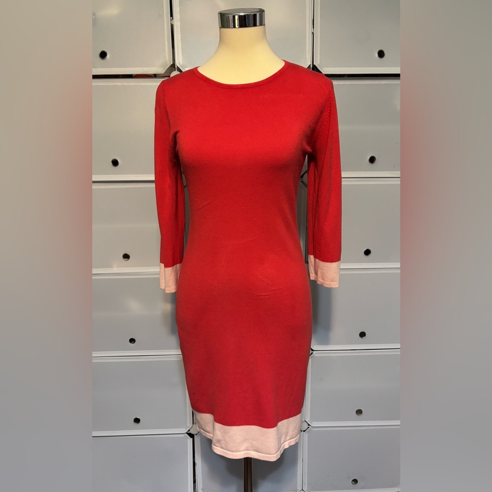 Coral Dress with Pink Accents